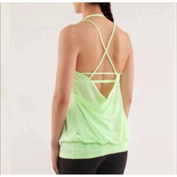 Lululemon Flow & Go Tank Top Yellow Sz‎ 6 - Picture 6 of 6